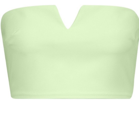 Lime green tailored pants and crop top - Picture 2 of 3